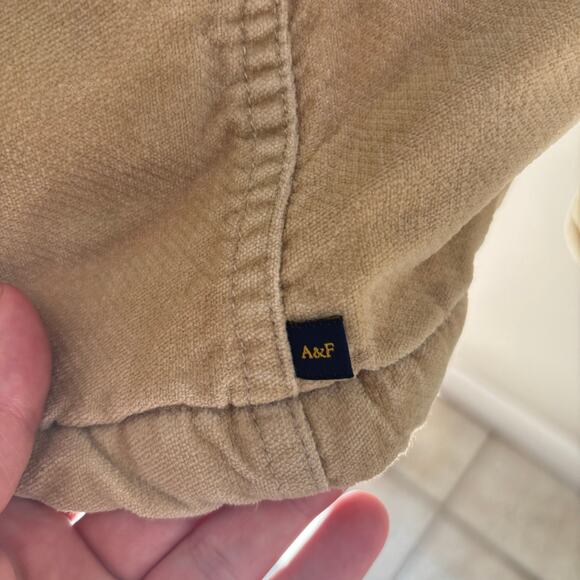 Abercrombie & Fitch Vintage Y2K Tan Velvet Sherpa Jacket Size M - Picture 7 of 11